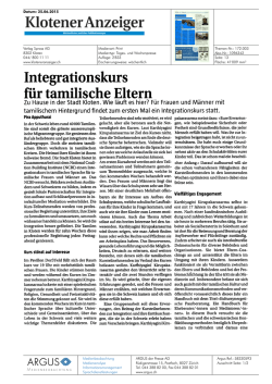 Integrationskurs f&uuml;r tamilische Eltern