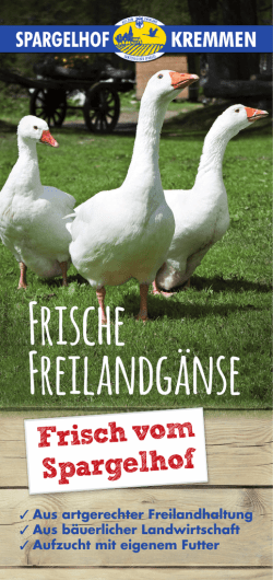 jetzt vorbestellen! - Spargelhof Kremmen
