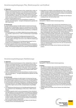 Informationsblatt Versicherungsbedingungen und