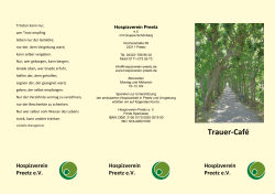 Flyer Trauercafé - Hospizverein Preetz eV