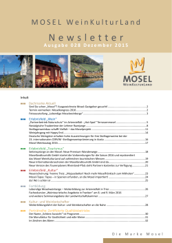 Newsletter - Mosel Weinkulturland
