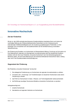 Innovative Hochschule - Hochschule Bayern e.V.