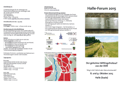 Halle-Forum 2015 - Landeszentrale für politische Bildung