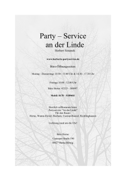 Die Speisekarte - Herberts Partyservice