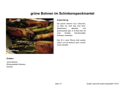 grüne Bohnen im Schinkenspeckmantel
