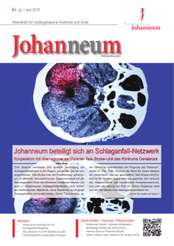 Johanneum beteiligt sich an Schlaganfall