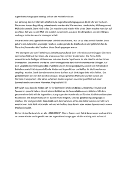 Jugendtierschutzgruppe beteiligt sich an der Picobello