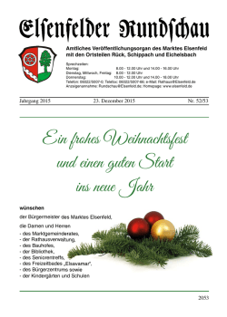 Ein frohes Weihnachtsfest und einen guten Start ins