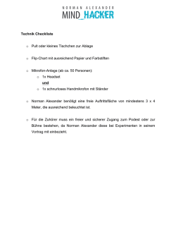 Technik-Checkliste