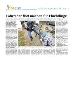 Cuxhavener Nachrichten, 23.12.2015