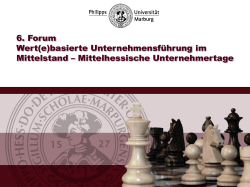 Flyer 6. Forum Mittelhessische Unternehmertage