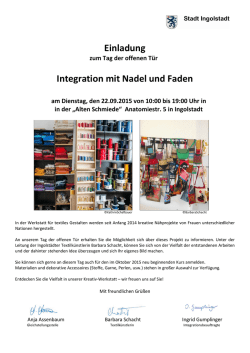 Integration mit Nadel und Faden
