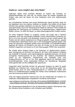 Impfen ja - wenn möglich aber ohne Nadel