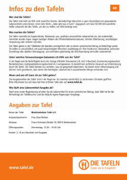 Informationen Deutsch - Die Marktredwitzer Tafel eV