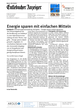 Energie sparen mit einfachen Mitteln