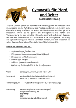 Gymnastik f&uuml;r Pferd und Reiter 11.06.201[...]
