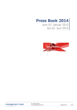 Press Book 2014 - Athletissima