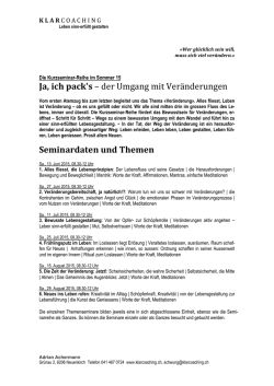 Ja, ich packʽs &ndash; der Umgang mit Ver&auml;nderungen