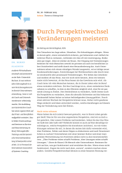 Durch Perspektivwechsel Ver&auml;nderungen meistern