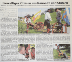Gewaltiges Rumsen aus Kanonen und Stutzen