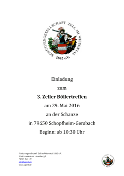 Einladung und alle Informationen - Schützengesellschaft Zell 1862 eV