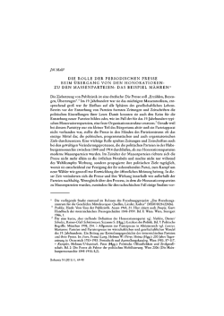 Jiř&iacute; Mal&iacute;ř - Bohemia - Zeitschrift f&uuml;r Geschichte und Kultur der