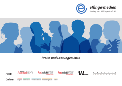 Tarife 2016 - Effingerhof AG