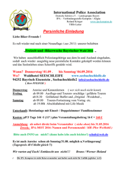 International Police Association Pers&ouml;nliche Einladung - ipa