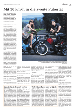 Mit 30 km/h in die zweite Pubertät