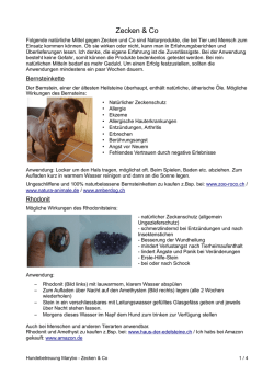 Zecken & Co - Hundebetreuung Marybo