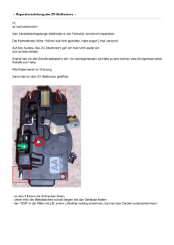 Reparaturanleitung des ZV-Stellmotors
