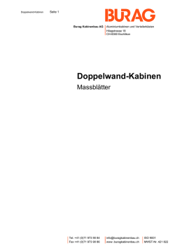 Doppelwand-Kabinen - buragkabinenbau.ch