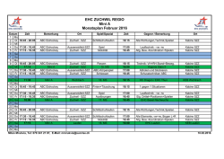 EHC ZUCHWIL REGIO Mini A Monatsplan Februar 2016