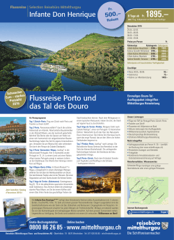 Flussreise Porto und das Tal des Douro