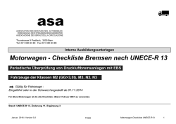 Motorwagen - Checkliste Bremsen nach UNECE-R 13