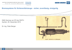Ing. Peter Berger Knorr-Bremse Systeme f&uuml;r Schienenfahrzeuge
