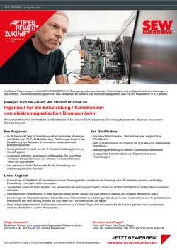 Ingenieur f&uuml;r die Entwicklung / Konstruktion von