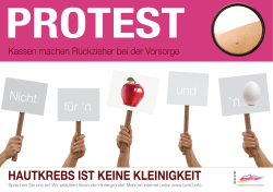 hautkrebs ist keine kleinigkeit