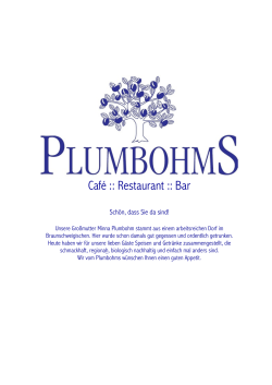 Café :: Restaurant :: Bar - PLUMBOHMS Bio