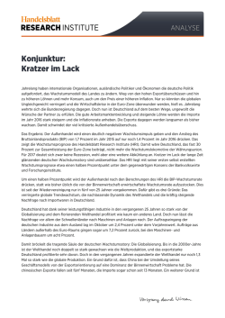 HRI-Konjunkturprognose