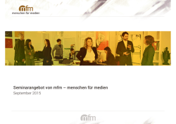 Seminar-Präsentation - menschen für medien
