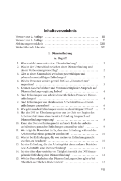 Inhaltsverzeichnis
