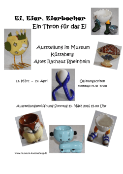 Ei, Eier, Eierbecher Ein Thron f&uuml;r das Ei