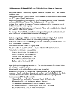 Jubil&auml;umsanlass 50 Jahre BPW Frauenfeld im Goldenen Kreuz in