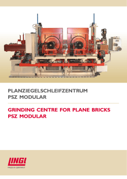 Grinding Centre for Plane Bricks PSZ Modular