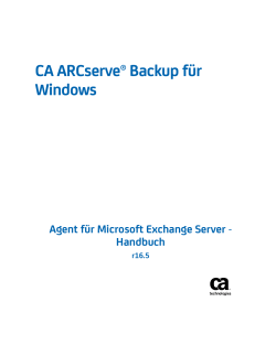 CA ARCserve Backup für Windows - Agent für Microsoft Exchange
