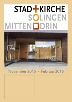 November 2015 - Ev. Stadtkirchengemeinde Solingen