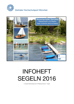 Infoheft Segeln - Zentraler Hochschulsport