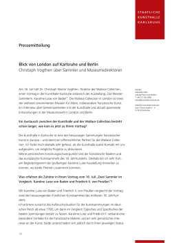 Interview Vogtherr - Staatliche Kunsthalle Karlsruhe