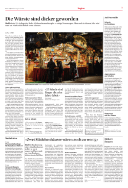 Die W&uuml;rste sind dicker geworden